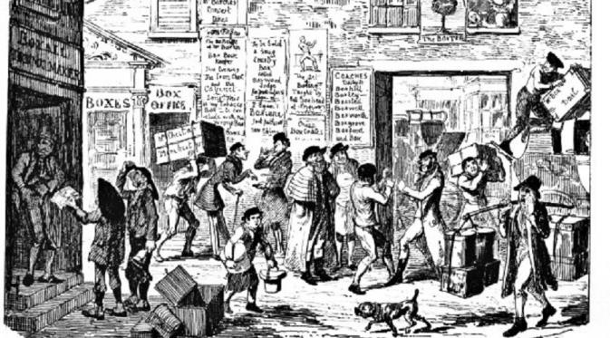 Ilustrasi periode Boxing Day di Inggris Raya pada era 1880-an. (Bwjs.blogspot).