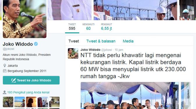 Jokowi dinobatkan sebagai pemimpin dunia yang paling aktif di media sosial