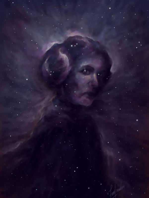 Artwork Carrie Fisher pemeran Princess Leia di Star Wars dari seniman di seluruh dunia. (Via: boredpanda.com)