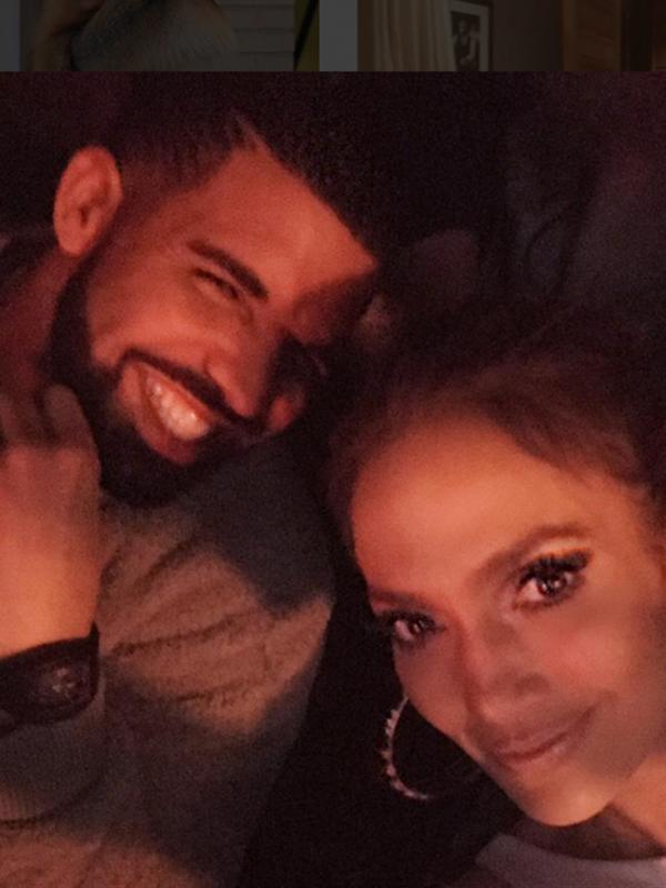 Drake memamerkan pelukan mesranya dengan Jennifer Lopez di media sosial. (Instagram/jlo)