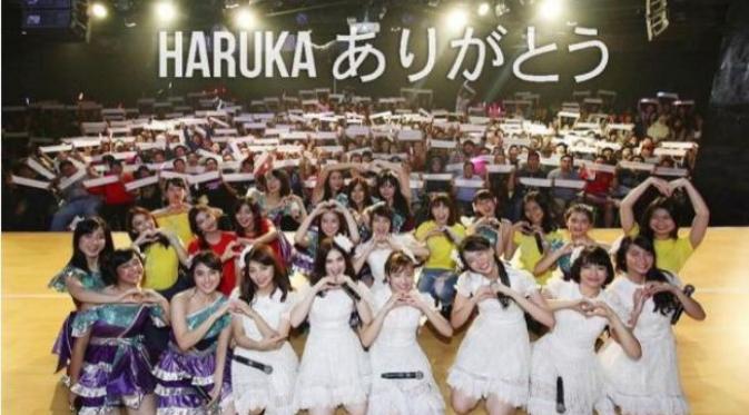Haruka Nakagawa di saat-saat terakhirnya bersama JKT48. (Instagram - @haruuuu_chan)
