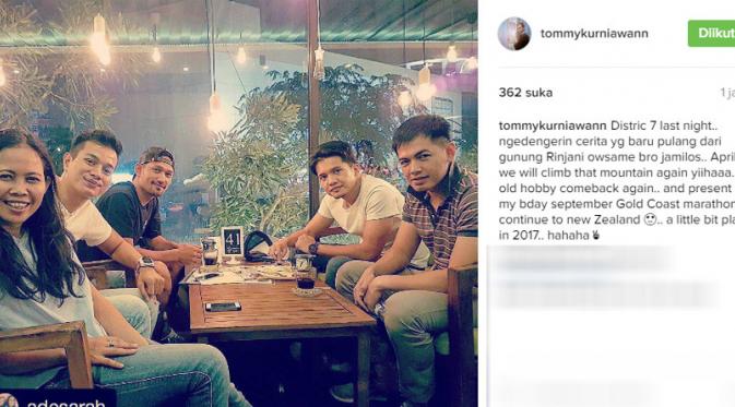 Tak ada memperbaiki hubungan rumah tangga dalam resolusi 2017 dari Tommy Kurniawan (Foto: Instagram)