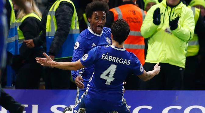 Chelsea memetik 13 kemenangan beruntun setelah menggunakan formasi 3-4-3. (Reuters/Eddie Keogh)