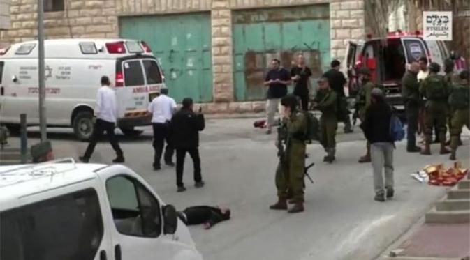 Video yang jadi bukti prajurit Israel Sersan Elor Azaria menembak mati warga Palestina (AFP)