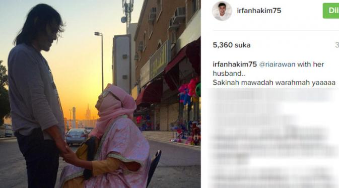 Ria Irawan dan suami berbulan madu di Tanah Suci Mekah (Foto: Instagram)