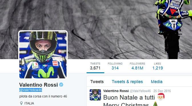 Twitter Valentino Rossi (Twitter)