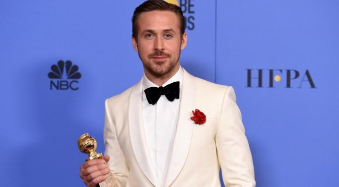 Kemenangan Ryan Gosling di Golden Globes 2017. (AFP/Bintang.com)