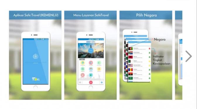 Aplikasi baru dari Kemenlu, Safetravel, memberikan perlindungan lebih para traveler (foto: Google Playstore)