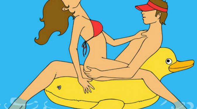 Posisi seks seru di kolam renang 'The Tawdry Tube' (sumber: Cosmopolitan)