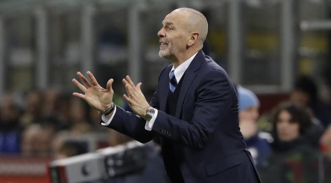 Inter Milan mengalami peningkatan signifikan sejak ditangani Stefano Pioli. (AP/Luca Bruno)