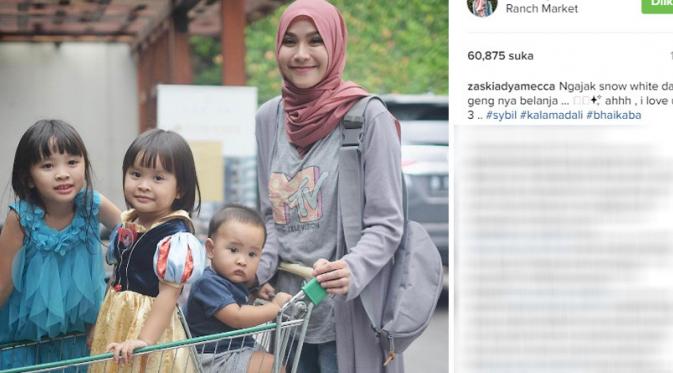 Zaskia Mecca bersama ketiga anak-anaknya (Foto: Instagram)