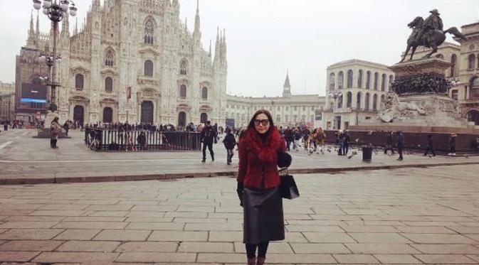 Maia Estianty saat di Milan, Italia (Instagram/@maiaestiantyreal)