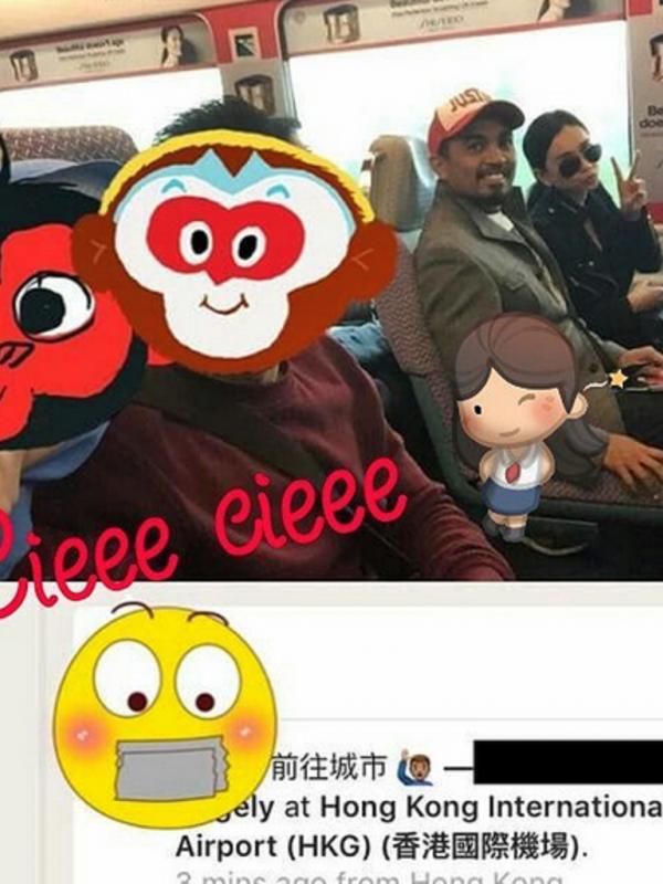 Aura Kasih dan Glenn Fredly pergi ke Hongkong. (Instagram/lambe_turah)