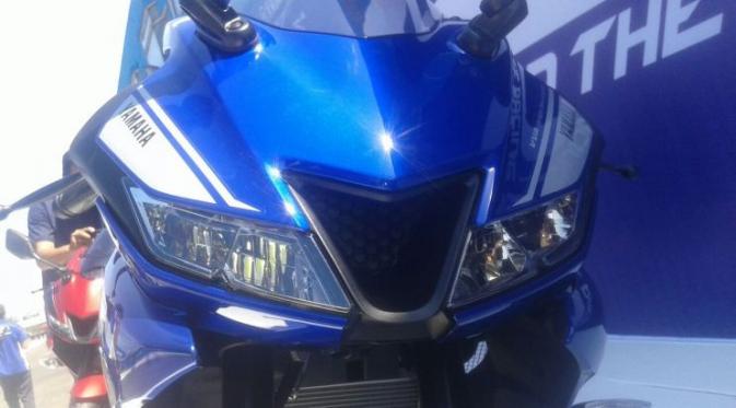 Lampu depan all new Yamaha YZF-R15 sudah full LED (Rio/Liputan6.com)