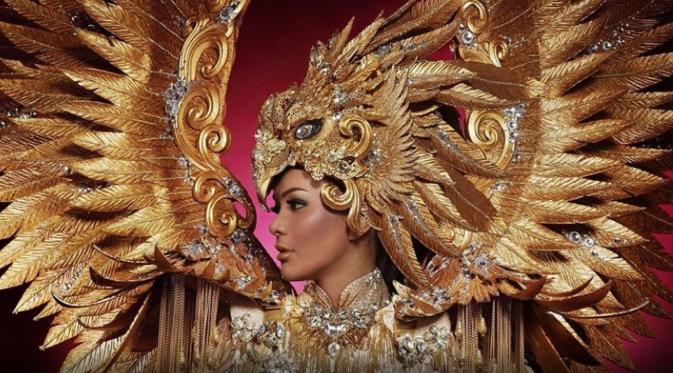  Kezia Warouw, Miss Indonesia yang berlaga di ajang ratu kecantikan dunia dengan kostum Garuda (Instagram)