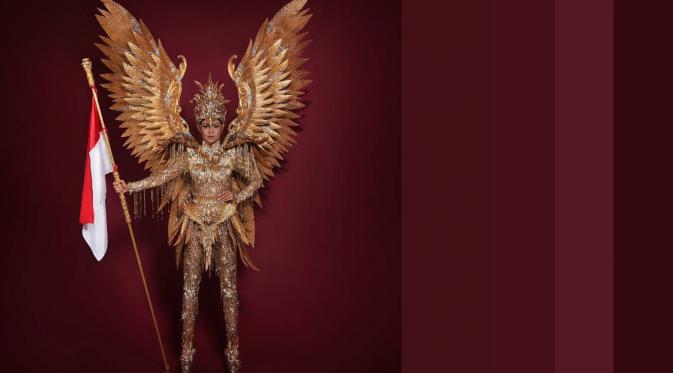  Kezia Warouw mengenakan kostum Garuda yang membuat internasional tercengang (Instagram)