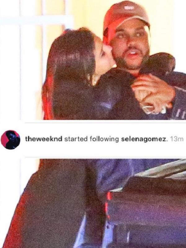 Selena Gomez dan The Weeknd saling mengikuti di Instagram. (Instagram/stunningselenamg)