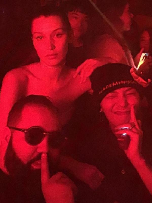 Bella Hadid pesta bersama G-Dragon. (Instagram/pigalle_ashpool)