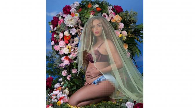 Beyonce mengumumkan bahwa ia sedang hamil anak kembar lewat Instagram pribadinya (Instagram/beyonce)