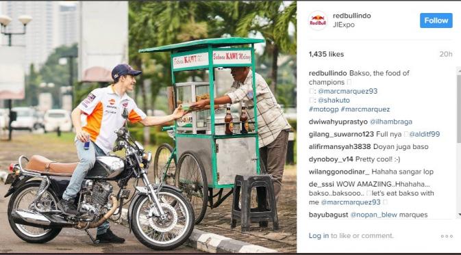 Pembalap Repsol Honda Marc Marquez (Instagram Red Bull)