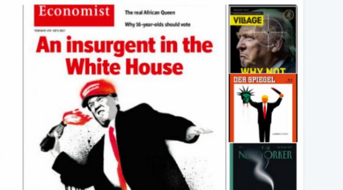 'Wajah' Kontroversial Trump Hiasi Berbagai Sampul Majalah dari Sejumlah Negara di Dunia 