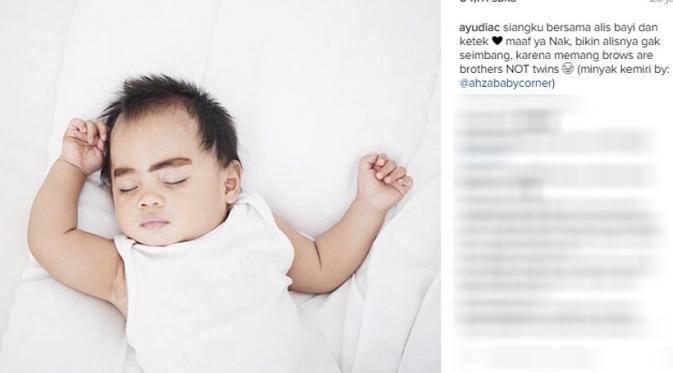 Ayudia Bing Slamet ingin alis anaknya setebal Ditto (Foto: Instagram)