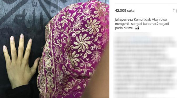 Julia Perez ungkapkan kesedihannya (Foto: Instagram)