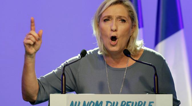 Marine Le Pen, pemimpin partai sayap kanan Perancis, Barisan Nasional (FN) (Reuters)