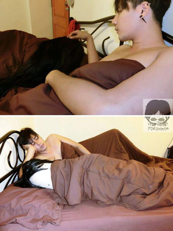 Sleeping with. (Via: boredpanda.com)