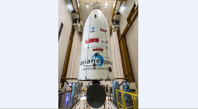 Satelit Telkom 3S siap meluncur pada 14 Februari di Kourou, French Guiana. (Doc: Arianespace)