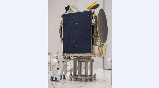 Pada 6 Februari lalu, satelit Telkom 3S telah diisi bahan bakarnya. (Doc: Arianespace)