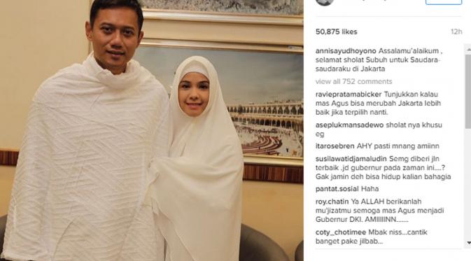 Annisa Pohan umrah bersama sang suami, Agus Harimurti Yudhoyono. (Instagram/annisayudhoyono)