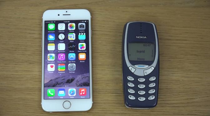 iPhone 6 vs Nokia 3310. (Via: youtube.com)