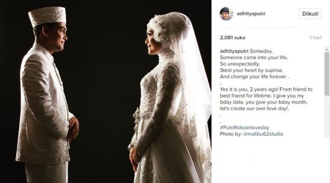 Ridwan Ghany dan Adhitya Putri resmi menikah? (Foto: Instagram)