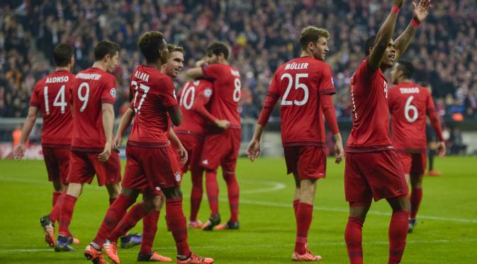 2015: Bayern Muenchen 5-1 Arsenal. (GUENTER SCHIFFMANN / AFP)