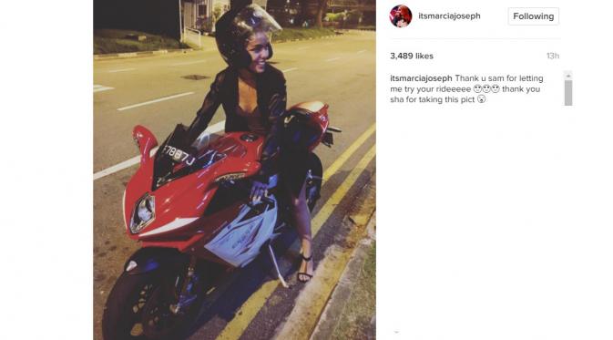 Gagahnya Sheila Marcia kendarai motor gede (Foto: Instagram)