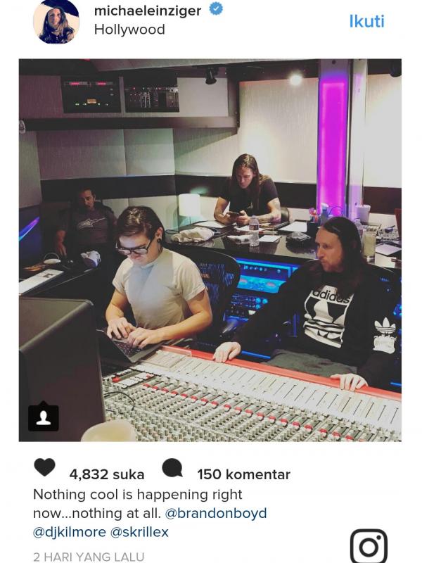 Incubus dan Skrillex tepergok rekaman bareng (Instagram)