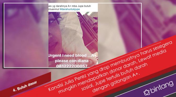 Ketegaran Julia Perez, Dikabarkan Meninggal hingga Kurang Darah. (Desain: Nurman Abdul Hakim/Bintang.com)