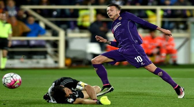 Laga Juventus vs Fiorentina di Serie A Liga Italia. (AFP/Aberto Pizzoli)