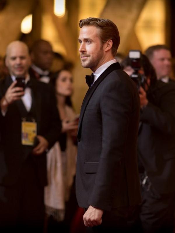 Pesona Ryan Gosling saat menghadiri Oscar 2017. (Foto: AFP)