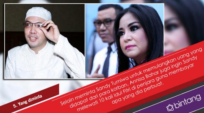 Belum Puas, Annisa Bahar Ingin Kembali Penjarakan Sandy Tumiwa. (Desain: Nurman Abdul Hakim/Bintang.com)