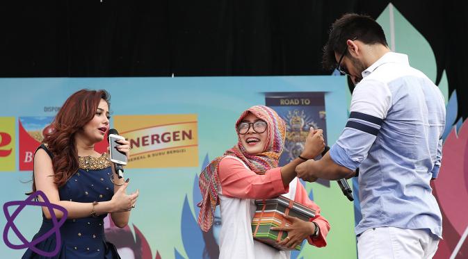 Arjita Taneja, pemain Lonceng Cinta saat Meet and Greet di Banten (Bambang E. Ros/Bintang.com)