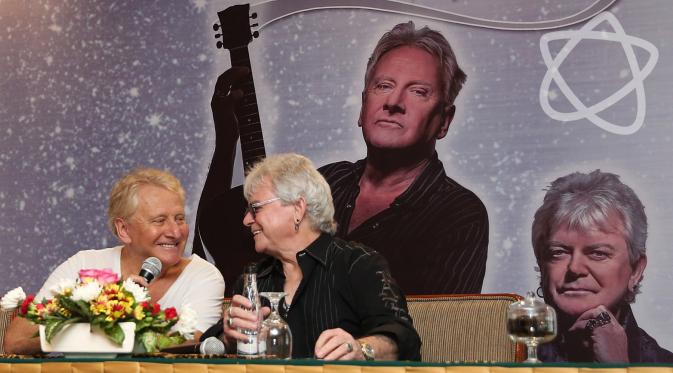 "Kita mencari hal yang baru. Mengingat kami pernah kesini sebelumnya, jadi kami ingin memberi sesuatu yang baru," kata Russel Hitchcock saat menggelar jumpa pers di Hotel Sultan, Senayan, Jakarta, Rabu (1/3/2017). (Savana Alaydrus/Bintang.com)