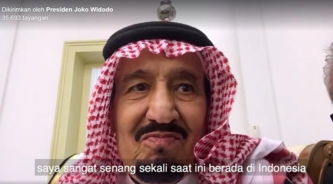 Vlog Presiden Jokowi bersama Raja Salman. (Facebook)