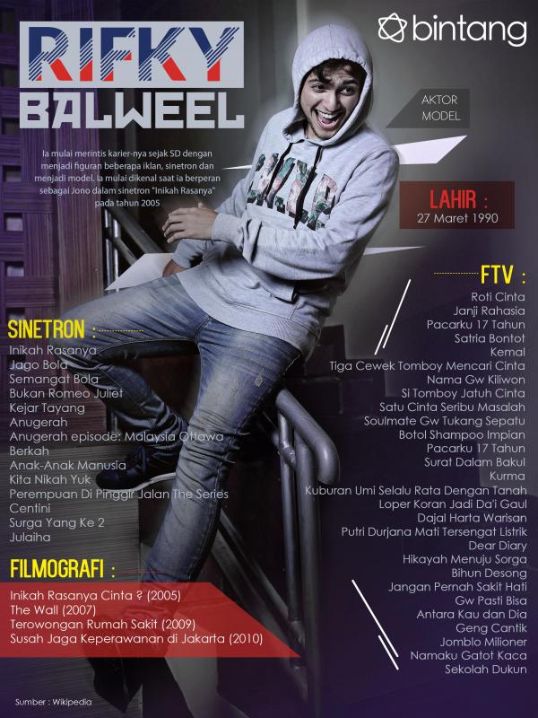 Celeb Bio Rifky Balweel (Fotografer: Galih W. Satria, Desain: Nurman Abdul Hakim/Bintang.com)