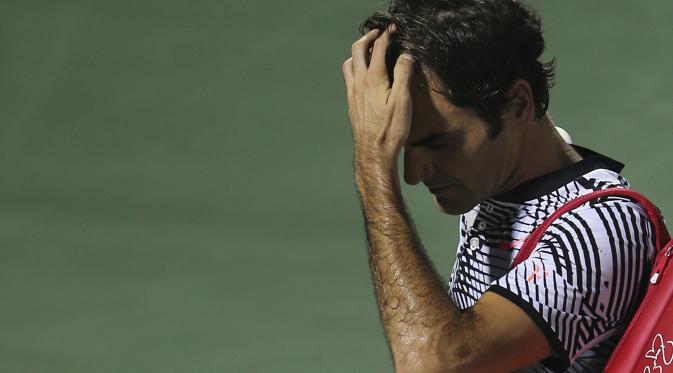 Satu-satunya kekalahan Roger Federer tahun ini diderita dari petenis peringkat 116 dunia Evgeny Donskoy di Dubai Championships, awal bulan ini. (AP Photo/Kamran Jebreili)