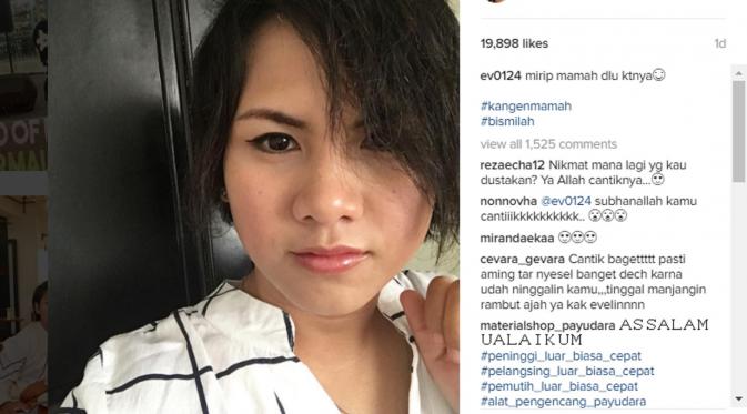 Postingan foto terbaru Evelyn di instagram. Netizen menganggap Aming akan menyesal jika meninggalkan Evelyn. (Instagram @ev0124)