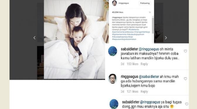 Ringgo Agus Rahman menginginkan anak kedua dari sang istri. [foto: instagram/ringgoagus]