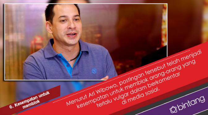 Sentilan Ari Wibowo untuk Ahmad Dhani tentang Penista Agama. (Desain: Nurman Abdul Hakim/Bintang.com)