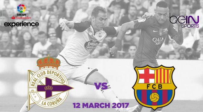 Ultimate La Liga Experience pertandingan Deportivo La Coruna melawan Barcelona, di Estadio Riazor, 11 Maret 2017. (Bein Sports). 